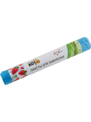 Пакет фасовочный ПНД 25*32 см для заморозки 30шт в рулоне Рыжий кот Пакет фасовочный ПНД 25*32 см для заморозки 30шт в рулоне Рыжий кот