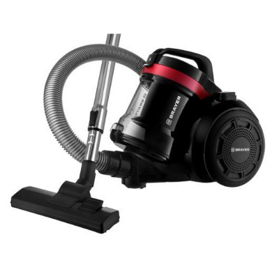 Пылесос 1800 Вт контейнер 2,5 л металл телескоп трубка черно-красный Brayer Пылесос 1800 Вт контейнер 2,5 л металл телескоп трубка черно-красный Brayer