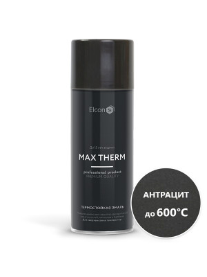 Эмаль аэроз. термостойкая 600град антрацит 520мл Elcon MAX THERM Эмаль аэроз. термостойкая 600град антрацит 520мл Elcon MAX THERM