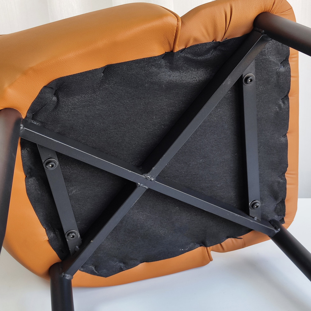 Стул металлический Baizheng 89×46×45 см, искусственная кожа, коричневый, до 150 кг