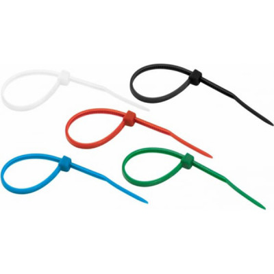 Хомут-стяжка нейлоновая 250 x3,6мм 25шт цветная REXANT