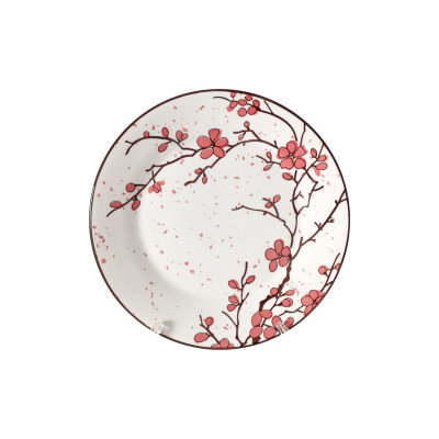 Тарелка фарфоровая десертная  20 см Sakura Коралл