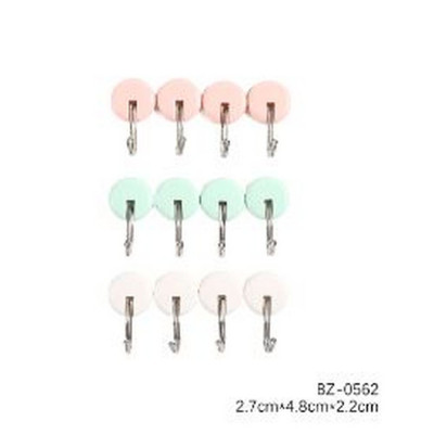 Крючок пластиковый самоклеящийся 4 шт 2,7*4,8*2,2 см BZ-0562 Baizheng
