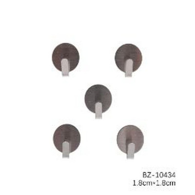 Крючок нерж сталь самоклеящийся 5 шт 1,8*1,8 см BZ-10434 Baizheng