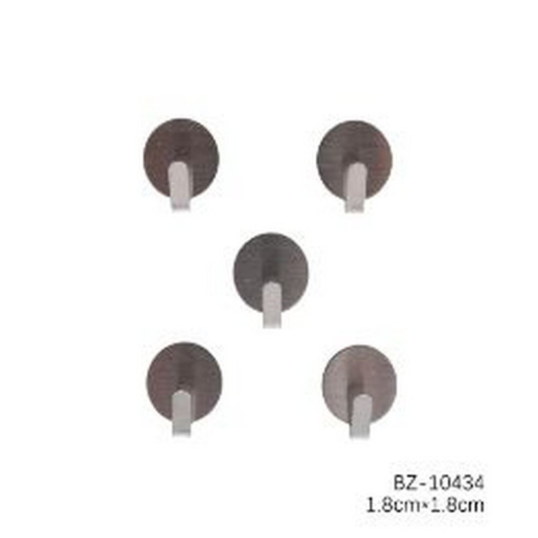 Крючок нерж сталь самоклеящийся 5 шт 1,8*1,8 см BZ-10434 Baizheng