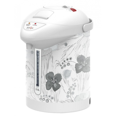 Термопот 2,8 л 750 Вт нерж сталь колба 1 режим бело-серый Цветы Maxtronic