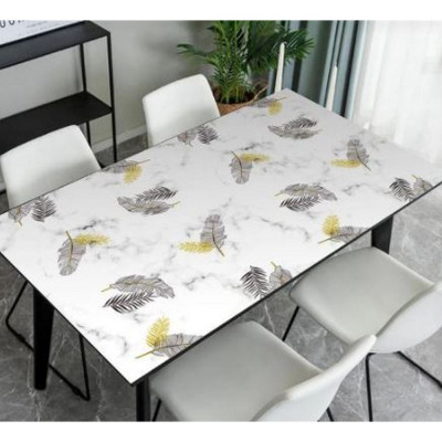 Клеенка силиконовая 1,0*20 м 0,6 мм гламурные листочки на белом Baizheng Клеенка силиконовая 1,0*20 м 0,6 мм гламурные листочки на белом Baizheng