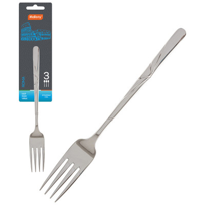 Вилка нерж сталь столовая  2,6 мм 3 шт блистер Roma Mallony