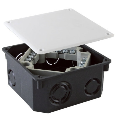 Коробка распаячная СП 110х110х50мм, крышка, IP20, инд. штрихкод, TDM Коробка распаячная СП 110х110х50мм, крышка, IP20, инд. штрихкод, TDM