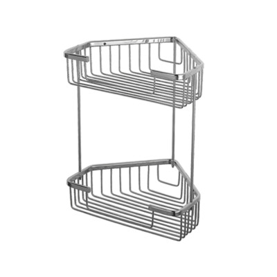Полка 2-ярусная угловая металл хром Accoona (20) A273-2