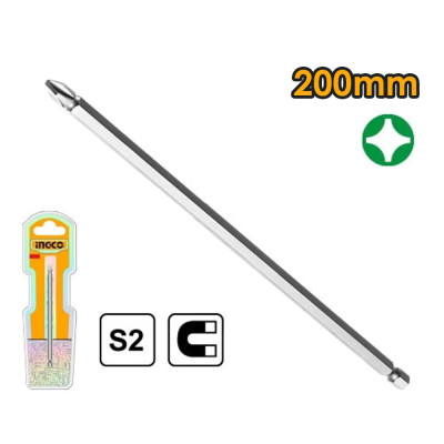Бита PH2 200мм, 1шт INGCO SDB61HL2001 Бита PH2 200мм, 1шт INGCO SDB61HL2001