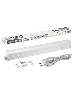 Светильник светодиодный LED ДПО 2001 5 Вт, 3000К, IP40, Народный Светильник светодиодный LED ДПО 2001 5 Вт, 3000К, IP40, Народный