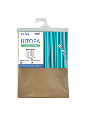 Штора для ванной Mirage 180х180см золотая Штора для ванной Mirage 180х180см золотая