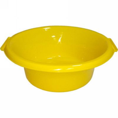 Таз пластиковый 10 л круглый желтый Шеф Полимер