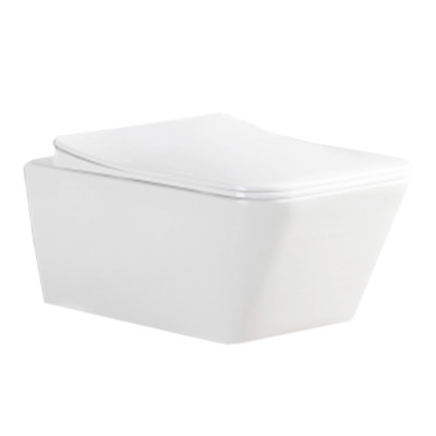 Унитаз подвесной Knois KN9722002 белый, душевой слив, микролифт 53,5*36*34 см