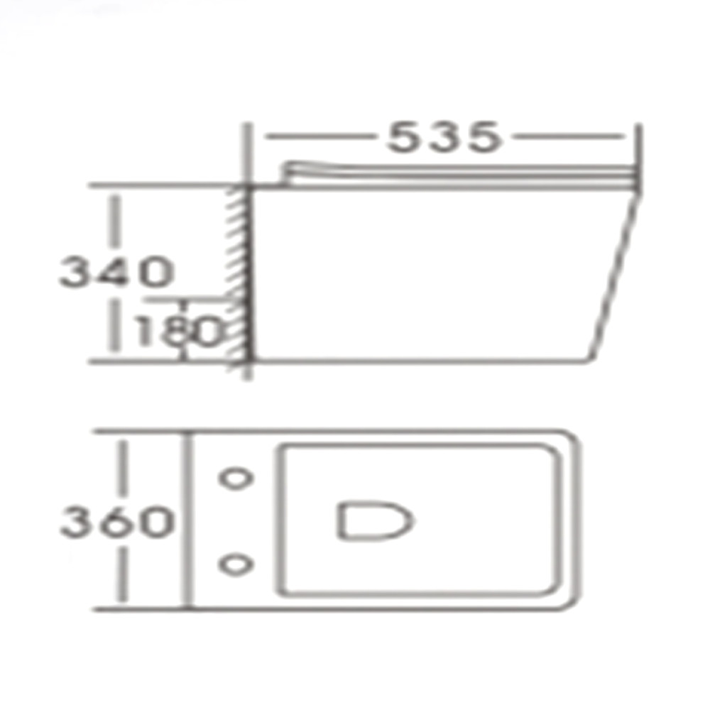 Унитаз подвесной Knois KN9722002 белый, душевой слив, микролифт 53,5*36*34 см