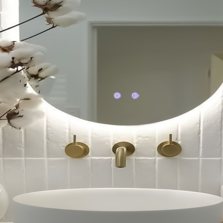 Изображение Зеркало для ванной 60*90 см LED подсветка антизапотевание овальное KN-830A60/90 KNOIS