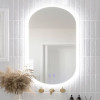 Мини фотография Зеркало для ванной 60*90 см LED подсветка антизапотевание овальное KN-830A60/90 KNOIS