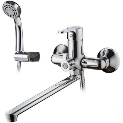 Смеситель для ванны однорыч. 35мм излив - 300мм дивертор в корп. Латунь Хром Ledeme L2203