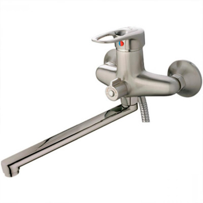 Смеситель для ванны однорыч. 40мм излив - 300мм дивертор в корп. Латунь Сатин Ledeme L2204A