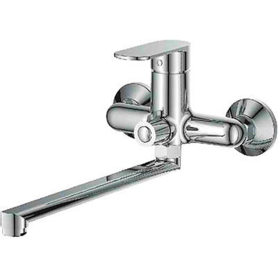 Смеситель для ванны однорыч. 35мм излив - 300мм дивертор в корп. Латунь Хром Ledeme L2210