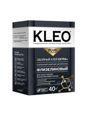 Клей обойный Kleo Экстра Плюс флизелиновый усиленный 240гр (40м2) Клей обойный Kleo Экстра Плюс флизелиновый усиленный 240гр (40м2)