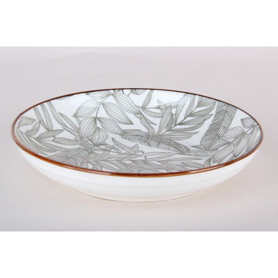 Тарелка фарфоровая суповая 20 см 500 мл Branch Коралл