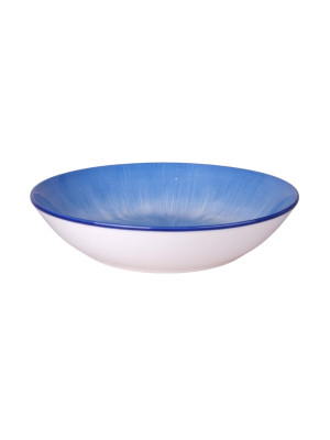 Тарелка фарфоровая суповая 20 см 600 мл Eden blue Коралл