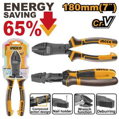 Плоскогубцы комбинированные 180 мм INGCO HCCP58180 INDUSTRIAL Плоскогубцы комбинированные 180 мм INGCO HCCP58180 INDUSTRIAL