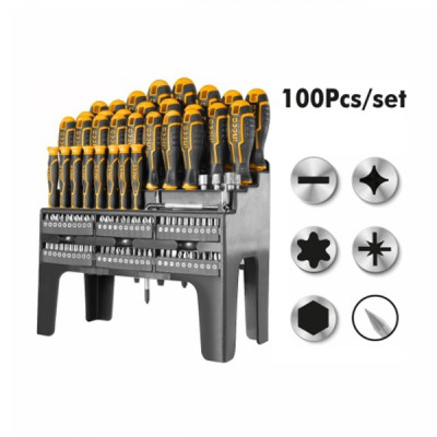 Набор отверток и бит 40+60 шт INGCO HKSD10028
