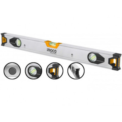 Уровень  400мм алюм.магнит 3 глазка короб INGCO HSL38040M INDUSTRIAL