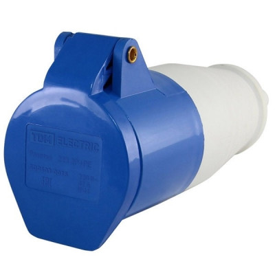 Розетка силовая переносная  223  32А 220В 2P+PE  IP44 TDM