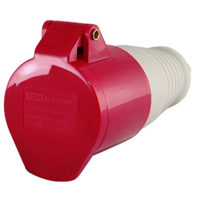 Розетка силовая переносная  224  32А 380В 3P+PE  IP44 TDM