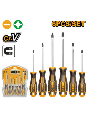 Набор отвeрток  6 шт INGCO HKSDS0628 INDUSTRIAL
