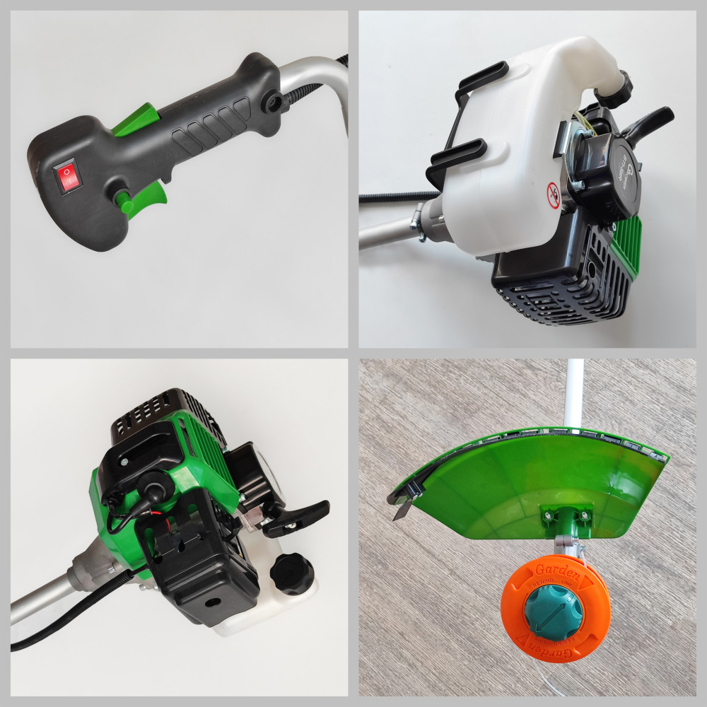 Бензотриммер Grower BTI-56R 3000 V-56см3 двух-ный двиг 3,0 кВт (нож3Т+леска) штанга разбор.