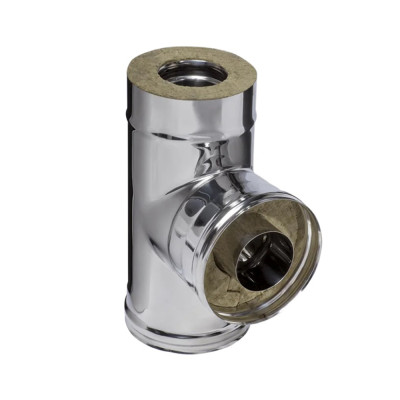 Тройник-сэндвич 90° 430/1мм нерж+нерж Ф150/210 FERRUM