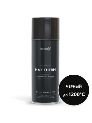Эмаль аэрозольная Elcon Max Therm термостойкая 1200°C черная 520мл Эмаль аэрозольная Elcon Max Therm термостойкая 1200°C черная 520мл