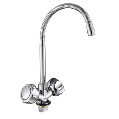 Смеситель DIKALAN для кухни махов. гайка. гусак гофр. (24) D3033-S309