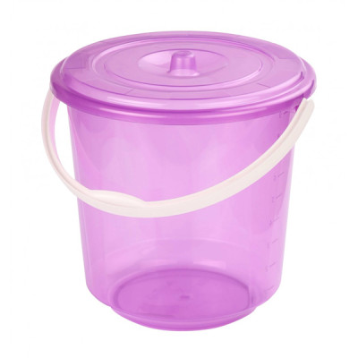 Ведро пластиковое 7 л крышка микс Хозяюшка Альтернатива Ведро пластиковое 7 л крышка микс Хозяюшка Альтернатива