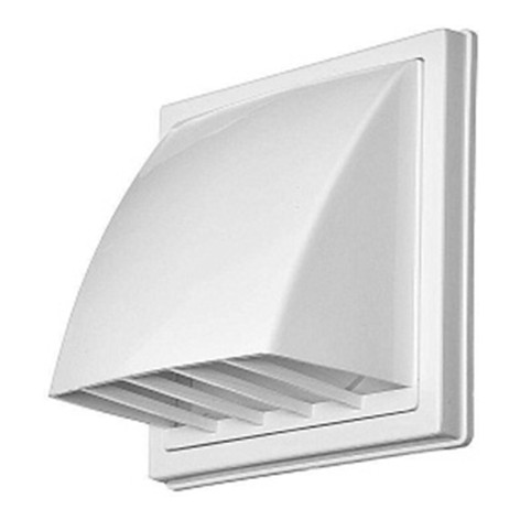 Выход стенной вытяжной 170*170 d-100мм с обратным клапаном белый Тагис