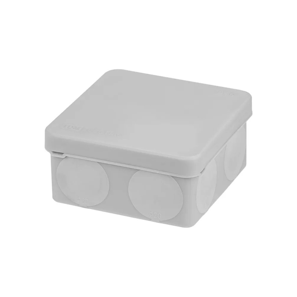 Коробка распаячная ОП 80х80х40 мм, IP66, 8 вх., серая, инд. штрихкод TDM