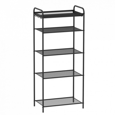 Подставка металлическая для обуви 5-ти ярусная 45*30*95 см черный Верона 15 ЗМИ Подставка металлическая для обуви 5-ти ярусная 45*30*95 см черный Верона 15 ЗМИ
