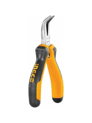 Длинногубцы мини 115 мм изогнутые INGCO HMBNP08115