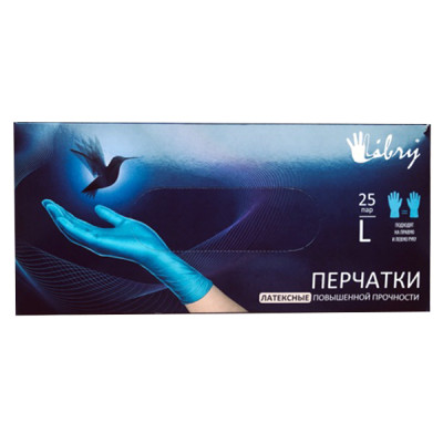 Перчатки латексные повышенной прочности синие 26гр XL High Risk Перчатки латексные повышенной прочности синие 26гр XL High Risk