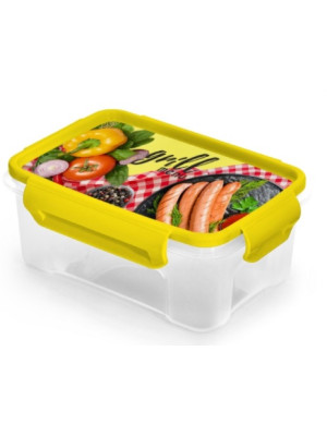 Контейнер пластиковый 1,1 л прямоугольный для СВЧ GRILL MENU Полимербыт