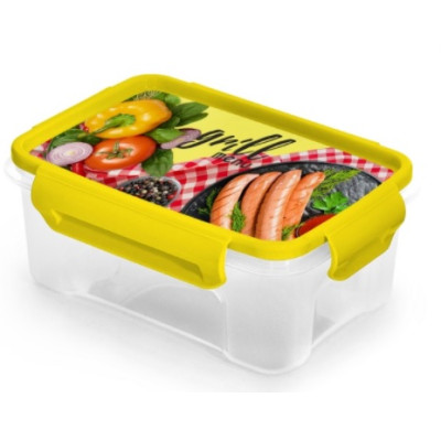 Контейнер пластиковый 1,1 л прямоугольный для СВЧ GRILL MENU Полимербыт