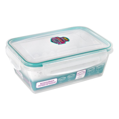 Контейнер пластиковый 1,1 л герметичный прямоугольный прозрачный Violet