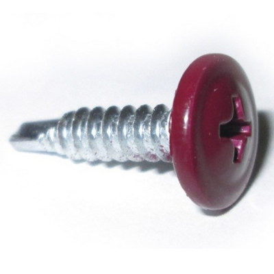 Саморезы ШСММ  сверло 4,2*19 коричнево-красный RAL-3011 пакет