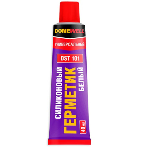 Герметик силиконовый универсальный белый 40мл Donewell