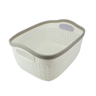 Корзина пластиковая 280*220*145 мм для хранения белый Baizheng